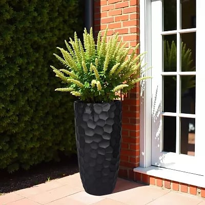 IDEALIST Lite Mosaic Style Tall Round Vase Planter Outdoor Plant Pot
