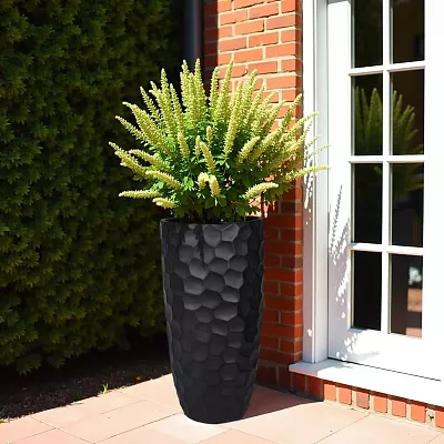 IDEALIST Lite Mosaic Style Tall Round Vase Planter Outdoor Plant Pot