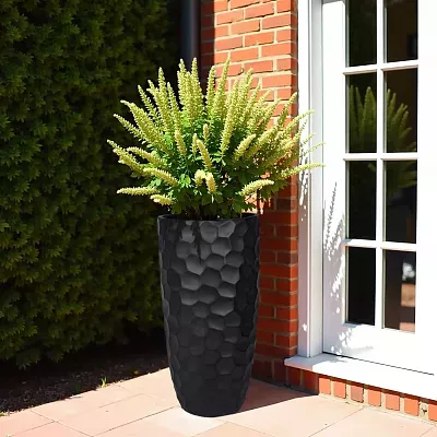 IDEALIST Lite Mosaic Style Tall Round Vase Planter Outdoor Plant Pot
