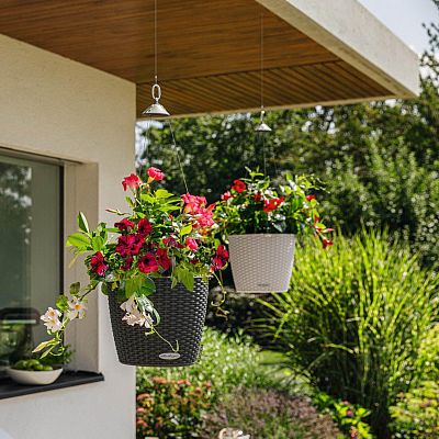 LECHUZA NIDO Cottage Round Poly Resin Outdoor Self-watering Planter