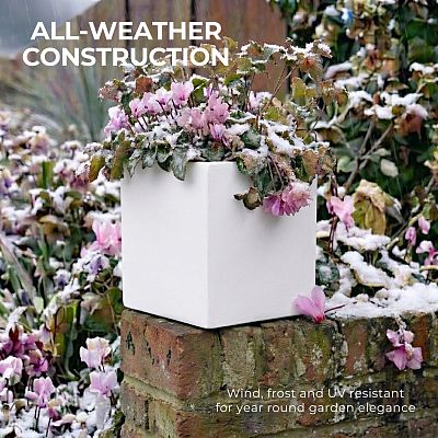 IDEALIST Lite Square Box Contemporary Light Concrete Planter