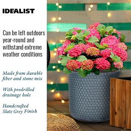 IDEALIST Lite Honeycomb Style Cylinder Round Outdoor Planter