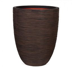 Round Resin Ribbed Planter by Cadix Capi Tutch Vase Elegance Low