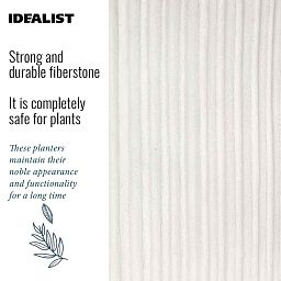 IDEALIST Lite Vertical Ribbed Cylinder Outdoor Planter