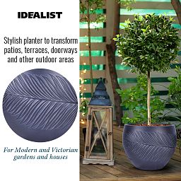 IDEALIST Lite Leaf Embossed Ball Planter