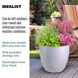 IDEALIST Lite Contemporary Light Concrete Egg Planter