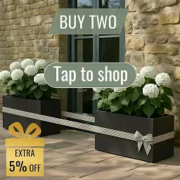 IDEALIST Lite Contemporary Light Concrete High Trough Planter