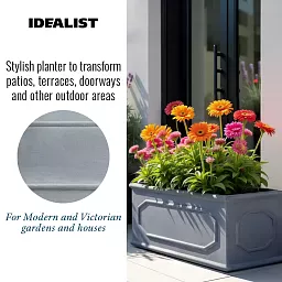 IDEALIST Lite Faux Lead Chelsea Light Concrete Through Planter