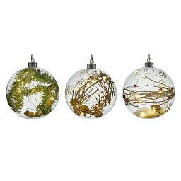 Christmas Tree Baubles Lit Balls with Rustic Filling