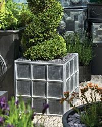 Downing St. Fiberglass Square Faux Lead Planter Pot In/Out