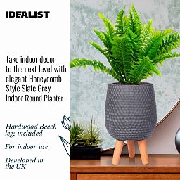 IDEALIST Lite Honeycomb Style Egg Planter on Legs, Round Pot Plant Stand Indoor