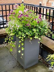Geo Square Fiberglass Square Tall Aluminium Planter Pot In/Out