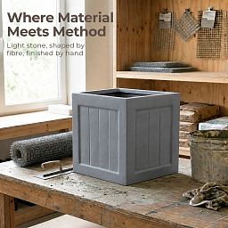 IDEALIST Regency Light Stone Square Garden Planter