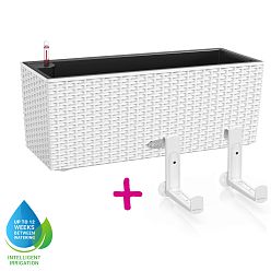 LECHUZA BALCONERA Cottage Trough Poly Resin Self-watering Planter Set