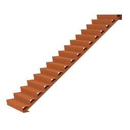 16 Steps Corten Steel Stair