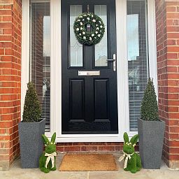 IDEALIST Lite Textured Concrete Effect Tall Tapered Outdoor Planter
