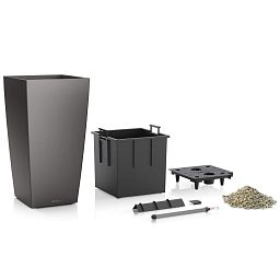 LECHUZA CUBICO Square Tall Poly Resin Self-watering Planter