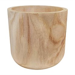 HORTICO CRAFT Wooden House Planter Round Indoor Plant Pot for House Plants with Waterproof Liner