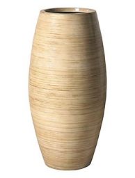 Magellan Wicker Round Tall Polystone Indoor Planter