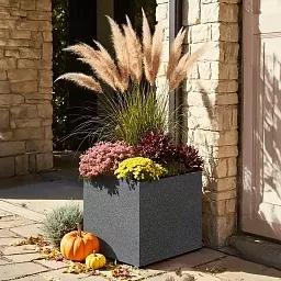 IDEALIST Lite Textured Concrete Effect Square Outdoor Planter