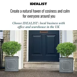 IDEALIST Lite Faux Lead Chelsea Box Square Light Concrete Planter