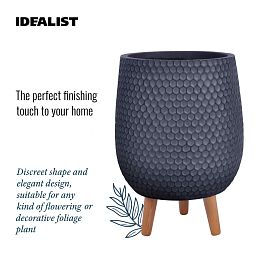 IDEALIST Lite Honeycomb Style Egg Planter on Legs, Round Pot Plant Stand Indoor