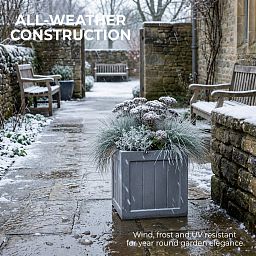IDEALIST Regency Light Stone Square Garden Planter
