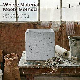 IDEALIST Lite Square Box Contemporary Marble Light Concrete Planter