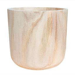 HORTICO CRAFT Wooden House Planter Round Indoor Plant Pot for House Plants with Waterproof Liner