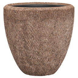 Polystone Egg Planter + Liner | Indoor Plant Pot