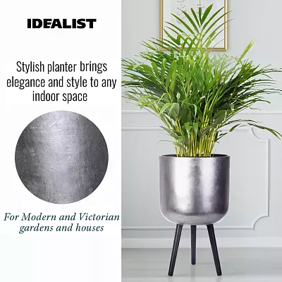 IDEALIST Lite Round Planter on Legs, Round Pot Plant Stand Indoor