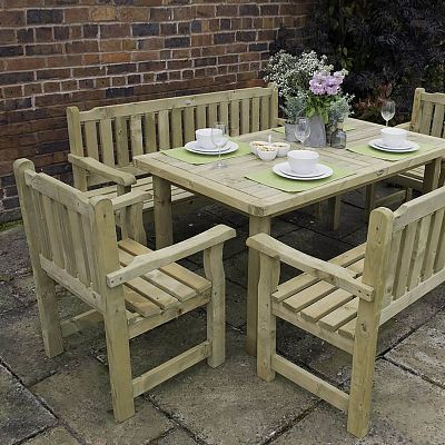Outdoor Wooden Rosedene Chair by Forest Garden