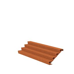 4 Steps Corten Steel Stair