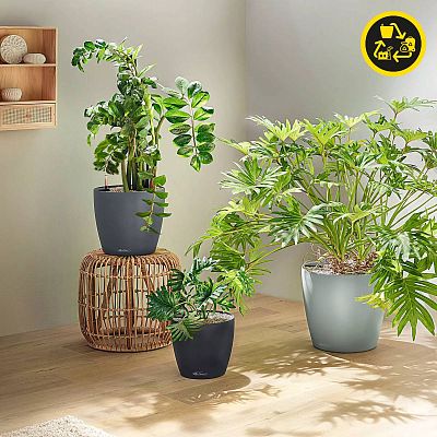 LECHUZA CLASSICO Color ECO Round PCR Plastic Self-watering Planter