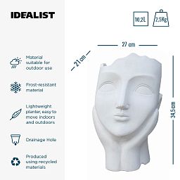 IDEALIST Lite Oval Face Outdoor Plant Pot