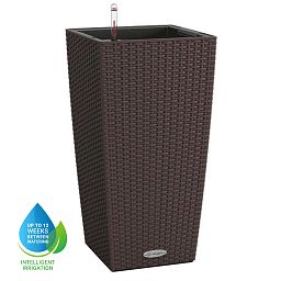 LECHUZA CUBICO Cottage Square Tall Poly Resin Self-watering Planter