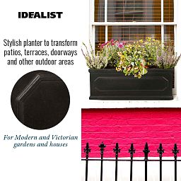 IDEALIST Lite Faux Lead Chelsea Light Concrete Through Planter