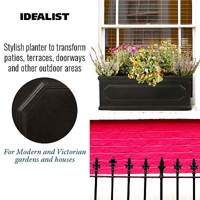 IDEALIST Lite Faux Lead Chelsea Light Concrete Through Planter