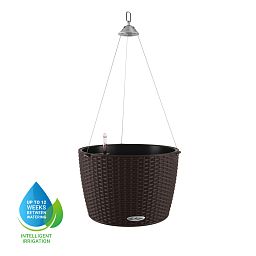 LECHUZA NIDO Cottage Round Poly Resin Outdoor Self-watering Planter