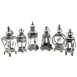 6 Assorted Metal Garden Lanterns by Minster