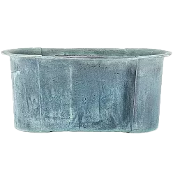 Provencal Fiberglass Trough B.Copper Planter Pot In/Out