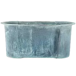 Provencal Fiberglass Trough B.Copper Planter Pot In/Out