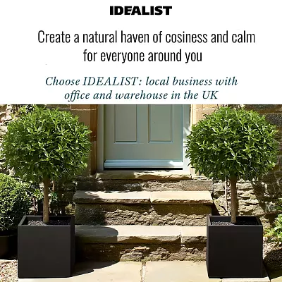 IDEALIST Lite Square Box Contemporary Light Concrete Planter