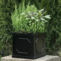 IDEALIST Lite Faux Lead Chelsea Box Square Light Concrete Planter