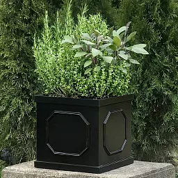 IDEALIST Lite Faux Lead Chelsea Box Square Light Concrete Planter