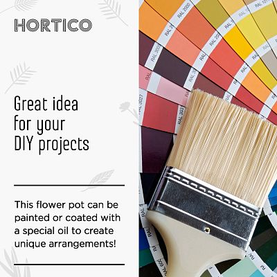 HORTICO GAIA Wooden House Planter with Legs, Tall Indoor Plant Pot Stand with Waterproof Liner