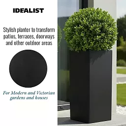 IDEALIST Lite Tall Square Contemporary Light Concrete Planter