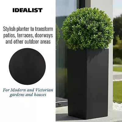 IDEALIST Lite Tall Square Contemporary Light Concrete Planter