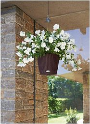 LECHUZA NIDO Cottage Round Poly Resin Outdoor Self-watering Planter