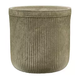 Vertical Rib Fibreclay Cylinder Planter | Indoor and Outdoor Plant Pot